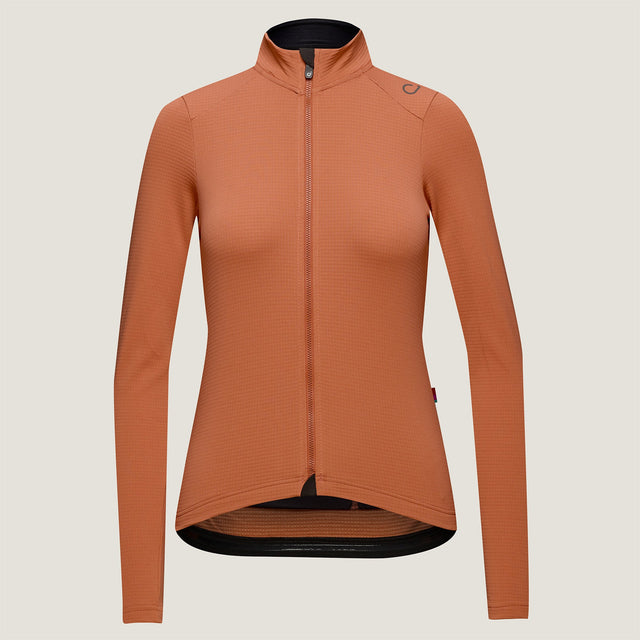 Velocio Women's LUXE Thermal Long Sleeve in Copper Brown