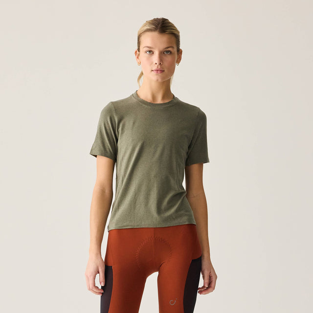 Velocio Women's Merino Ride Tee in Deep Lichen