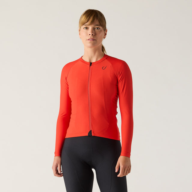 Velocio Women's ONE Long Sleeve in Aurora Red