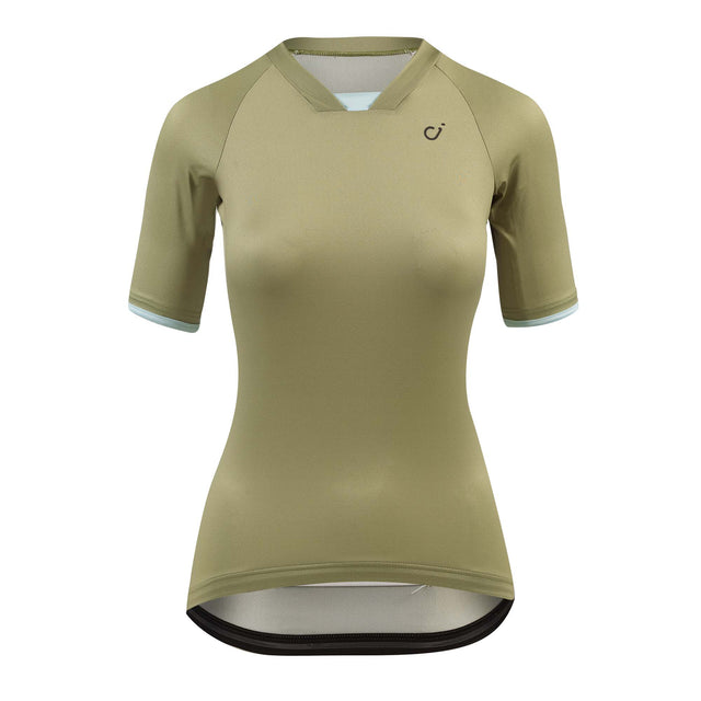 Velocio Women's Signature Zipperless Jersey in Light Olive