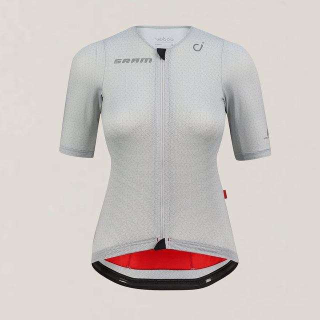 Velocio Women's SRAM Ultralight Mesh Jersey in Light Grey