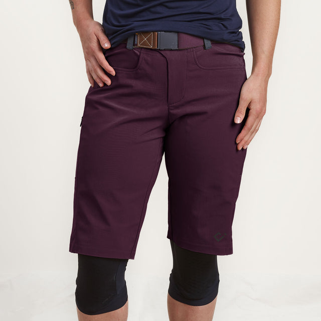 Velocio Women's TRAIL Access Short (Past Season) in Black Cherry