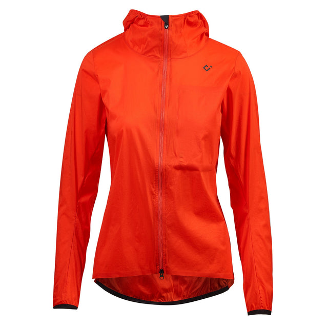 Velocio Women's Ultralight TRAIL Hooded Jacket in Fire Red