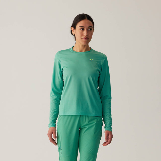 Velocio Women's Ultralight MTB Long Sleeve in Green Spruce