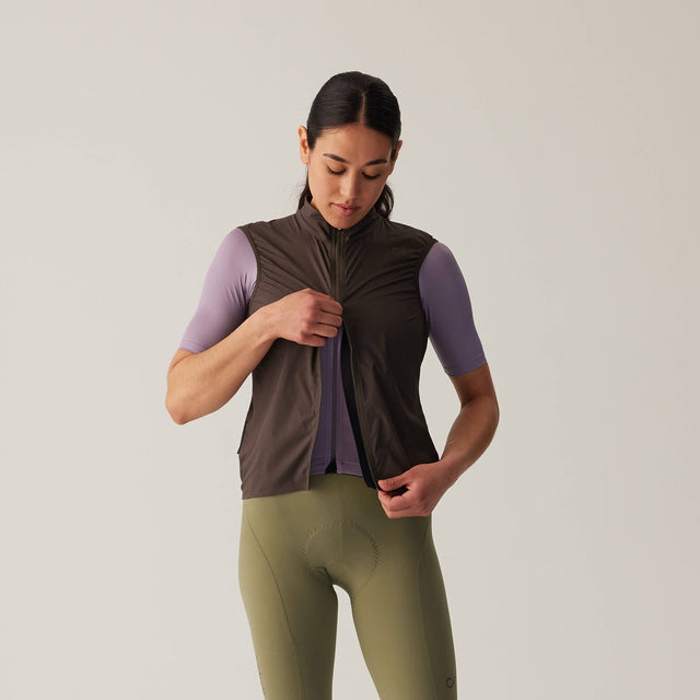 Velocio Women's LUXE Ultralight Vest in Black Olive
